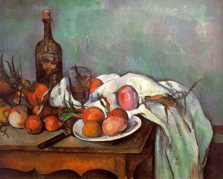 Paul Cezanne Onions and Bottles